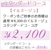 スタンダードコースが2100円で体験できます。
